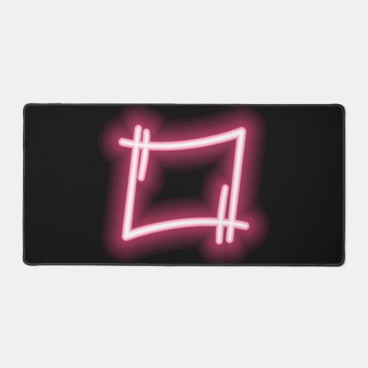 Glühender rosa Effekt auf schwarz Schreibtischunterlage (Vorderseite)