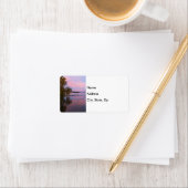 Glühender rosa Morgen Adressaufkleber (Insitu)