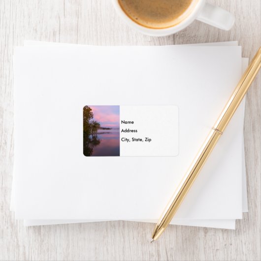 Glühender rosa Morgen Adressaufkleber (Insitu)