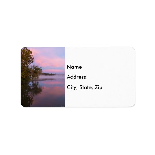 Glühender rosa Morgen Adressaufkleber (Vorne)