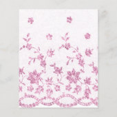 Glühender rosa Schmetterling Quinceañera Flyer (Hinten)