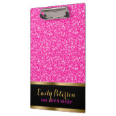 glühender, rosa und weißer Glitzer Klemmbrett (Links)