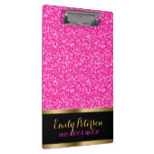 glühender, rosa und weißer Glitzer Klemmbrett (Rechts)