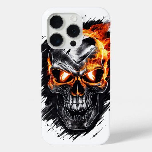Glühender Schädel, metallisch #1 Case-Mate iPhone Hülle (Rückseite)