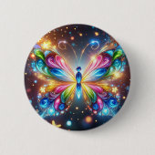 Glühender Schmetterling Button (Vorderseite)