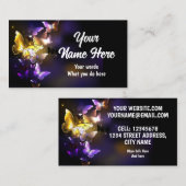 Glühender Schmetterling im Dunkeln Visitenkarte (Vorne/Hinten)