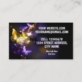 Glühender Schmetterling im Dunkeln Visitenkarte (Rückseite)