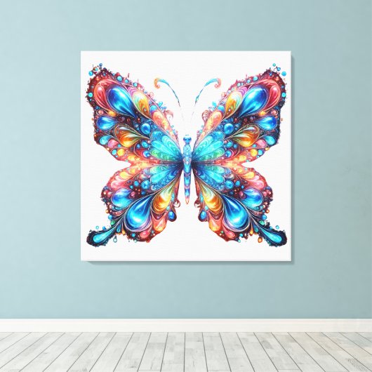 Glühender Schmetterling Leinwanddruck (Insitu (Holzboden))