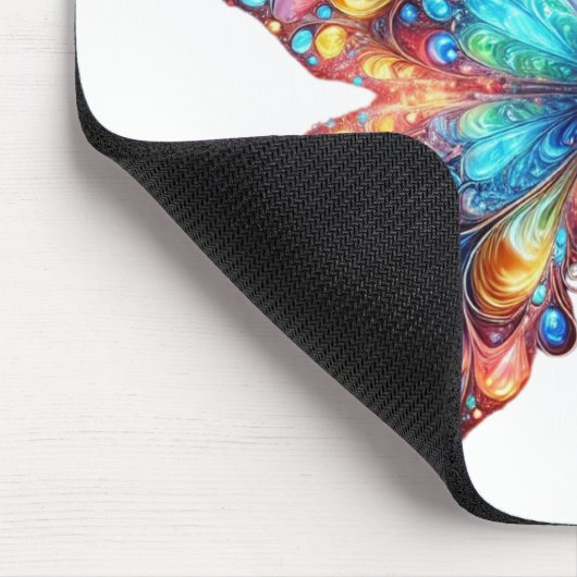 Glühender Schmetterling Mousepad (Ecke)