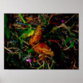 Glühender Schmetterling Poster (Vorne)