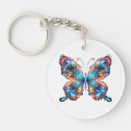 Glühender Schmetterling Schlüsselanhänger