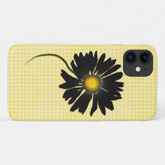 glühender schwarzer Schwanz auf Gingham Case-Mate iPhone Hülle (Rückseite (Horizontal))