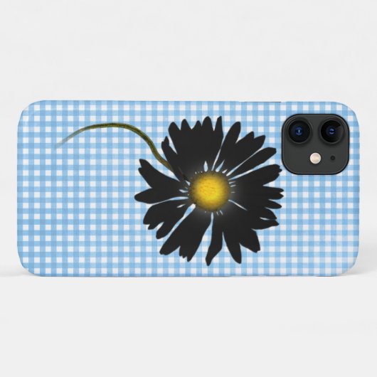 glühender schwarzer Schwanz auf Gingham Case-Mate iPhone Hülle (Rückseite (Horizontal))