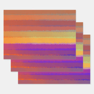 Glühender Sonnenaufgang salziger Pop der Farbkunst Geschenkpapier Set