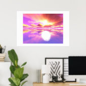 Glühender Sonnenuntergang II Poster (Heimbüro)