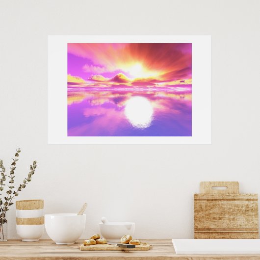 Glühender Sonnenuntergang II Poster (Küche)