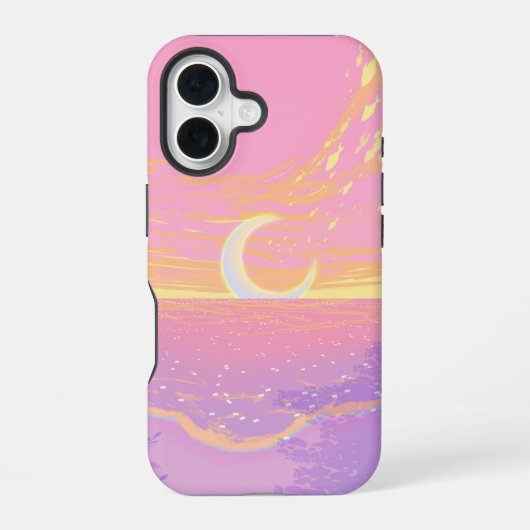 Glühender Sonnenuntergang iPhone 16 Hülle (Rückseite)