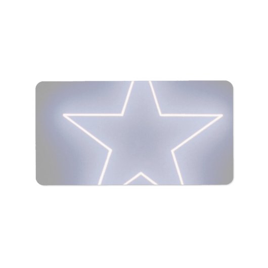 Glühender Stern Adressaufkleber (Vorne)