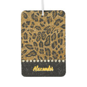 Glühender Tierdruck mit funkelnden Akzenten Autolufterfrischer (Vorderseite)