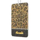 Glühender Tierdruck mit funkelnden Akzenten Autolufterfrischer (Links)