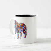 Glühender Tiger - Lebhafte Glaskunst Zweifarbige Tasse (Vorderseite Links)