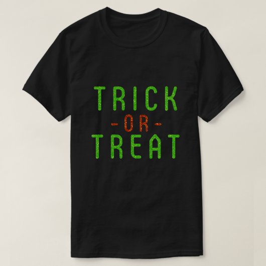 Glühender Trick oder Treat Halloween-Glitzer T-Shirt (Design vorne)