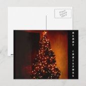 Glühender Weihnachtsbaum Feiertagspostkarte (Vorne/Hinten)