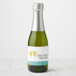 Glühender Weinbrunch und Bubbly zum Geburtstag Schaumweinetikett