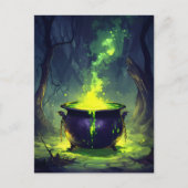 Glühender Zaubertrank Cauldron Halloween Postkarte (Vorderseite)