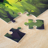 Glühender Zaubertrank Cauldron Halloween Puzzle (Seite)