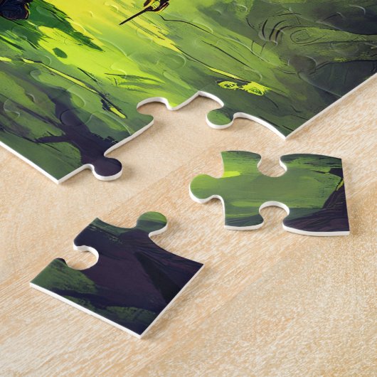 Glühender Zaubertrank Cauldron Halloween Puzzle (Seite)