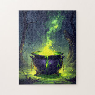 Glühender Zaubertrank Cauldron Halloween Puzzle