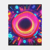 Glühendes abstraktes Design Fleecedecke (Vorderseite)