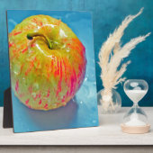 Glühendes Apple Fotoplatte (Seite)