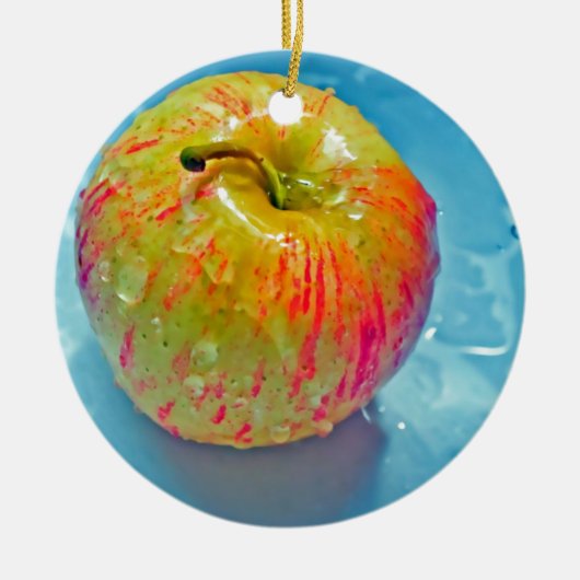 Glühendes Apple Keramikornament (Vorne)