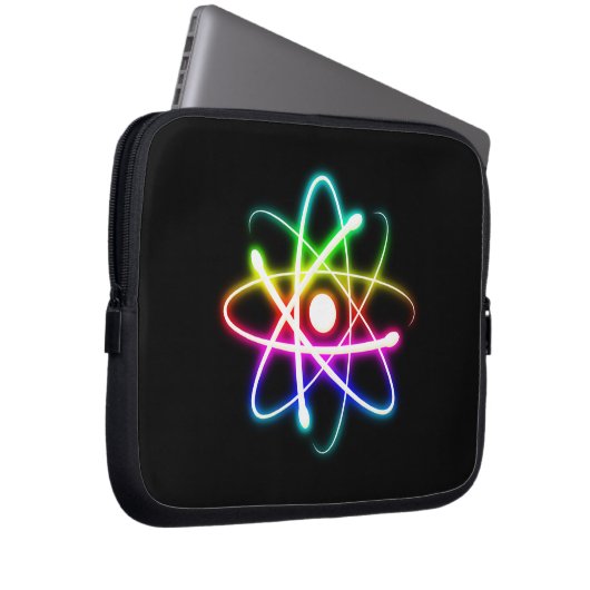 Glühendes Atom Laptopschutzhülle (Vorne Rechts)