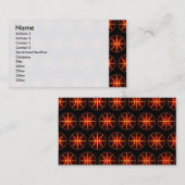 Glühendes Basketballmuster Visitenkarte (Vorne/Hinten)