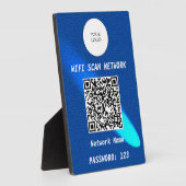 Glühendes blaues Leder Freies WLAN Scan & QR Code Fotoplatte (Seite)