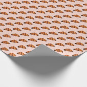 Glühendes Croissant Wrapping Paper (Orange) Geschenkpapier (Ecke)