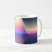 Glühendes Dreieck. Ätherum-Konzept. futuristische  Kaffeetasse (VorderseiteRechts)