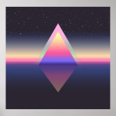 Glühendes Dreieck. Ethereum-Konzept. futuristische Poster (Vorne)