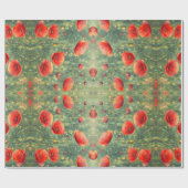Glühendes Feld roter Mohnchen, blühend Geschenkpapier (Flach)