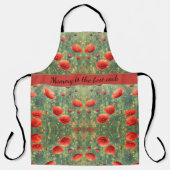 Glühendes Feld roter Mohnchen, personalisierbar Schürze (Vorderseite)