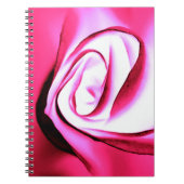 Glühendes Fuchsia-Rose-Notebook Notizblock (Vorderseite)