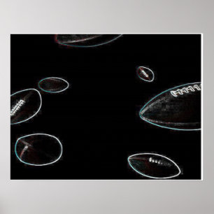 Glühendes Fußballposter Poster