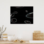 Glühendes Fußballposter Poster (Küche)