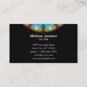 Glühendes gebranntes Glas - Mandala Visitenkarte (Rückseite)