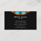 Glühendes gebranntes Glas - Mandala Visitenkarte (Rückseite)