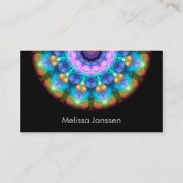 Glühendes gebranntes Glas - Mandala Visitenkarte