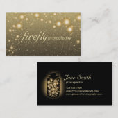 Glühendes Glas der Leuchtkäfer-Nacht spielt Visitenkarte (Vorne/Hinten)